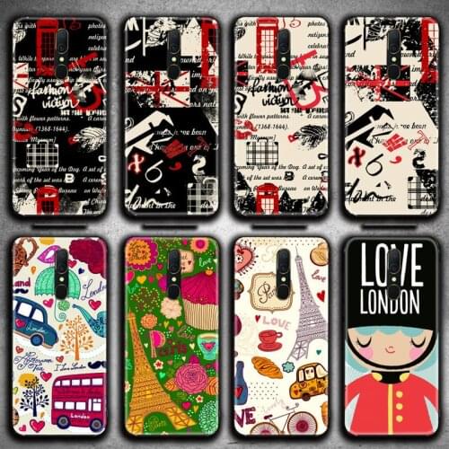 Big Ben London Eiffel Tower Paris Phone Case For Oppo A5 A9 2020 Reno2 z Renoace 3pro A73S A71 F11