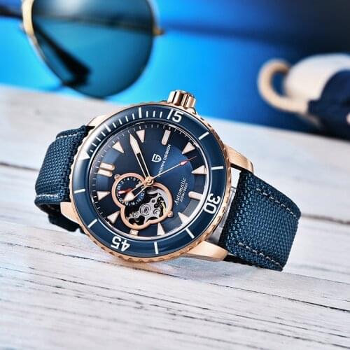 PAGANI DESIGN Business Mens Watches 200M Waterproof Tourbillon Mechanical Wristwatch Top Brand Sapphire Crystal Hollow Clock