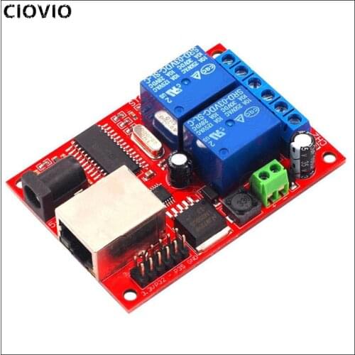 CIOVIO High standard LAN Ethernet 2 Way Relay Board Delay Switch TCP/UDP Controller Module WEB Server