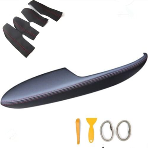 For Nissan Qashqai 2016 2017 Interior PU Door Armrest Surface Cover Trim Panel Guards Car Styling Accessories Protect Car Covers