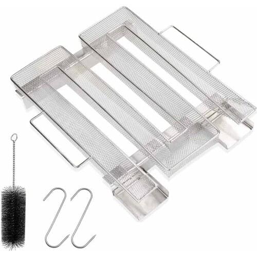 Cold Smoke Generator For Smoker BBQ Grill Wood Pellet Smoke Tray Stainless Steel Smoking Basket Salmon Meat Cooking Bbq Tool