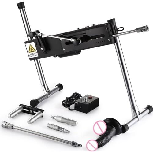 FAAK 120W Strong Power Sex Machine Solid Frame Support for Women Adults Sex Toys with Butt Anal Dildo G-Spot Pumping Gun Machine