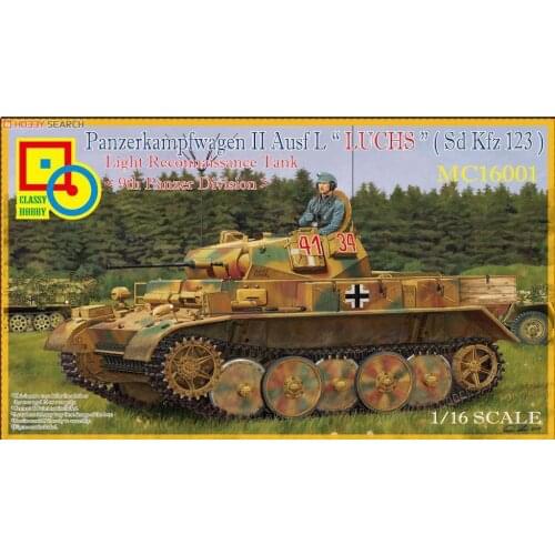 Classy Hobby Model Kit MC16001 1/16 Scale Panzerkampfwagen II AusfL"LUCHS"(SdKfz123)