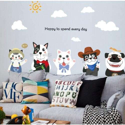 Room Decor Wall Stickers Bedroom Living Decoration Home Modern House Sticker Nursery Cute Wallpaper Weiner Dog