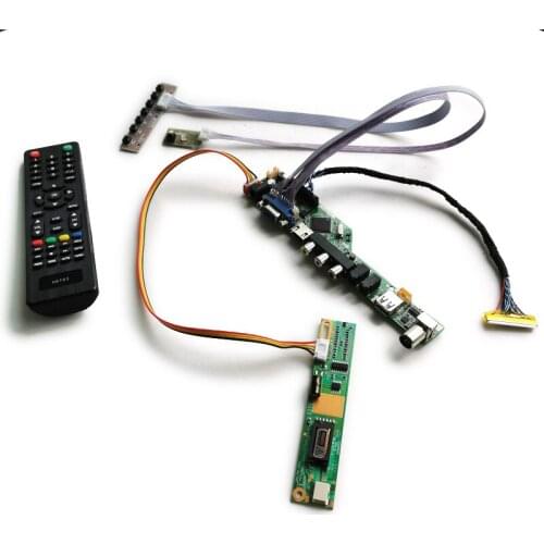 DIY kit 1CCFL 30 Pin LVDS Fit B154EW01 V8 V9/B154EW02 V0 V1 V2 V3 matrix VGA USB 1280*800 LCD monitor universal drive board