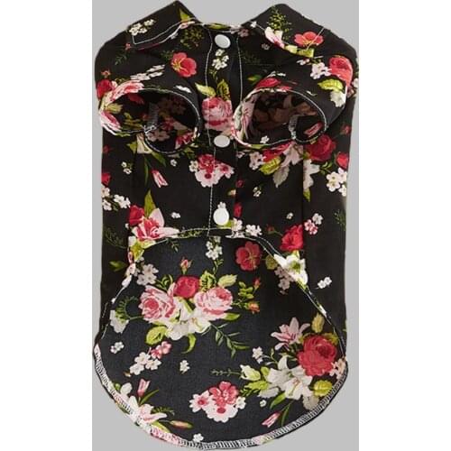 Flower Pattern Lightweight Flower Pattern Pet Dog Clothes for Puppy