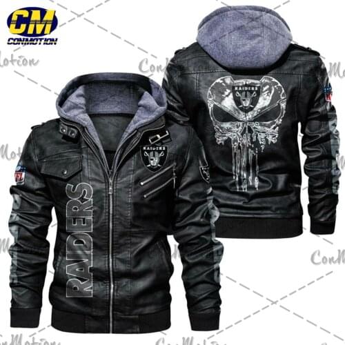 Fashion Raiders graffiti skull print motorcycle mens leather jacket winter coat Las Vegas streetwear