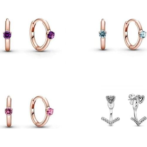 The New Simple And Generous Valentines Day Zircon Earrings, Elegant And Elegant Jewelry, A Versatile Gift For Your Wife