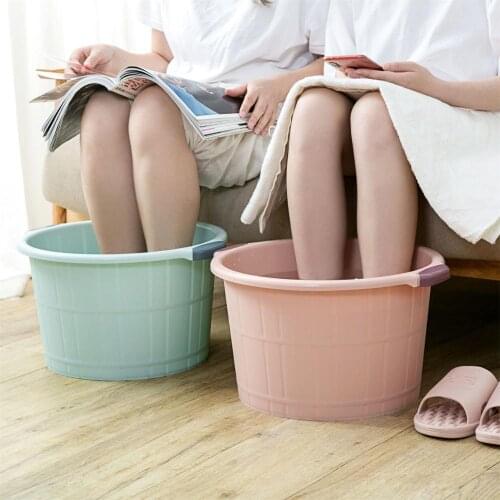 Plastic Bucket Foot Bath Bucket Bathroom Foot Tub Wash Basin Laundry Buckets Portable Water Container Large Pail