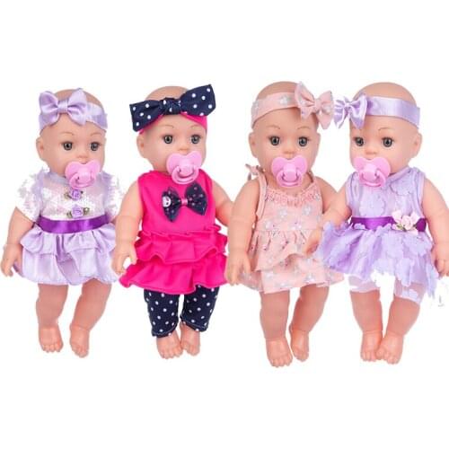 30cm Full Body Silicone Reborn Baby Doll Lifelike Baby Soft Touch Reborn Doll Gift for Kids Toys for Girl