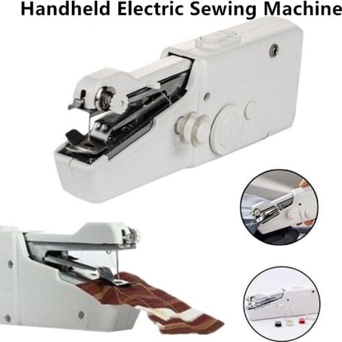 Portable Mini Handheld Sewing Machine Tailor Handy Stitch Needlework Household Clothes Fabric Electric Sewing Machine
