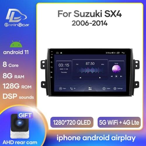 Prelingcar Android 10.0 For Suzuki SX4 2006-2016 Car Radio Multimedia Video Player GPS Navigation NO 2 din DVD DSP