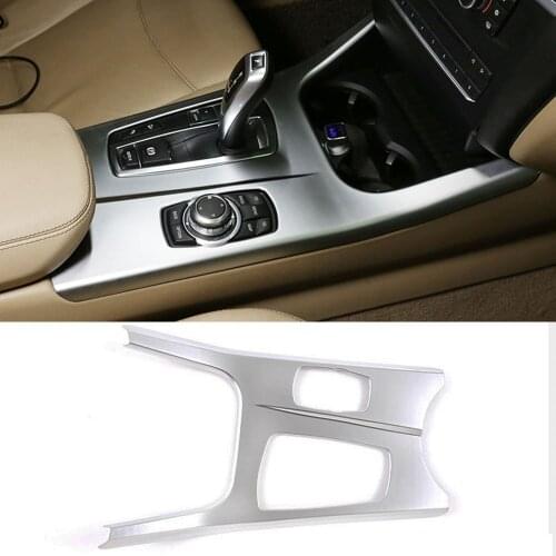 Silver ABS Central Control Gear Shfit Panel Cover For BMW X3 F25 X4 F26 2011-17