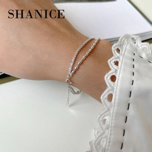 SHANICE Punk S925 sterling silver Korean Bracelet Temperament Niche Babys Breath Cauliflower Woman Bracelet Accessories Charm