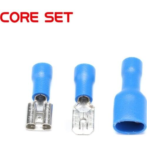 50pcs 16-14AWG Male/Female Insulated Spade Crimp Wire Cable Connector Splice Terminal Kit Insulated Spade Connectors