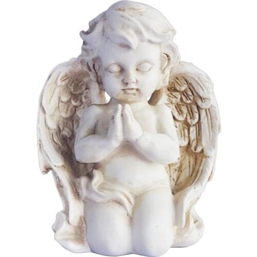 Cherub Angel Statue Figurine Indoor Outdoor Home Garden Guardian Decorative Church Wings Angel Statue Sculpture Memorial Statue