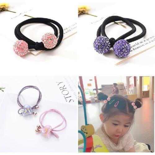 Rhinestone Elastic Hair Bands Love Hair Rope Exquisite Hair Ties Female Simple Elegant Hair Rubber Band Fashion Hair Accessories