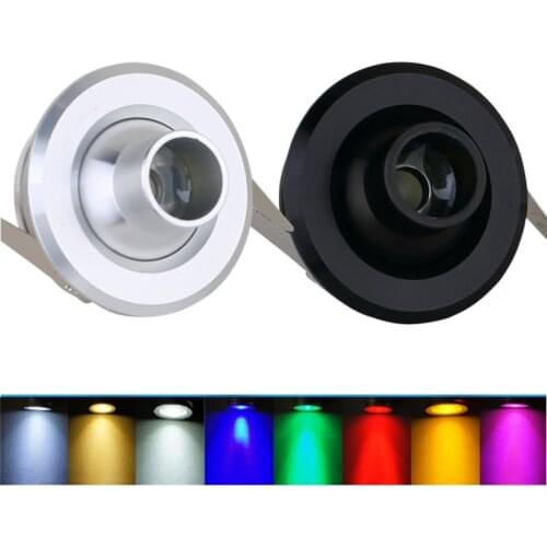Mini Spotlight LED 3W Under Cabinet Light With Power Supply For Showcase Kitchen Wardrobe Household Lighting 360 Degree Rotation