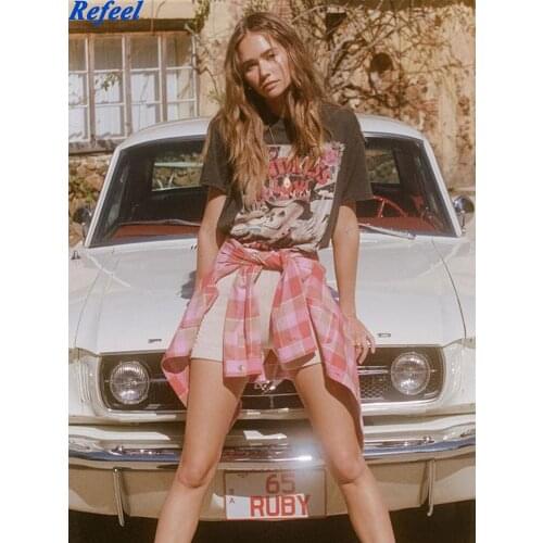 Spring and summer girl cotton print endless love skull head short sleeve T-shirt round neck trend T-shirt 2021 NEW