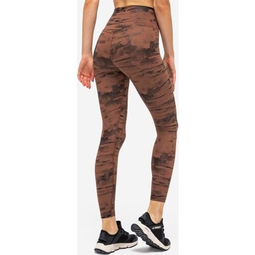 Womens Printed Workout Leggings Squat High Waist Sports Yoga Pants Stretch Leggings Built-in Pockets