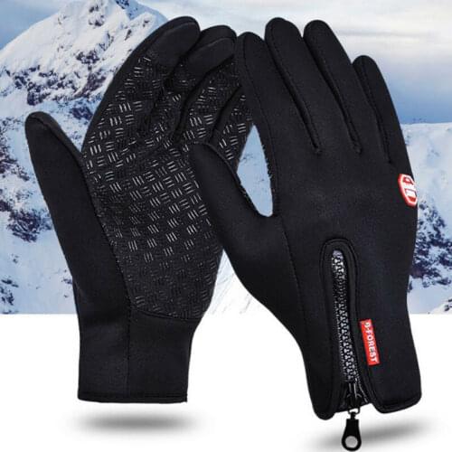 2019 Winter Touch Screen Gloves Men Warm Windproof Glove For Men Fashion Classic Black Pink Blue Mitts Men
