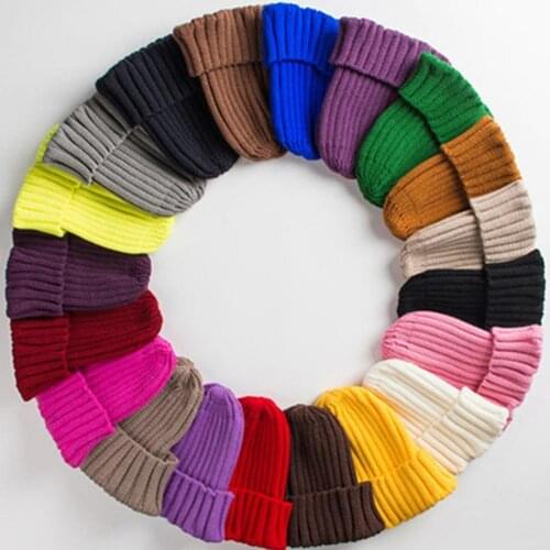 Winter Hats for Woman New Beanies Knitted Solid Cute Hat Girls Autumn Female Beanie Caps Warmer Bonnet Ladies Casual Cap