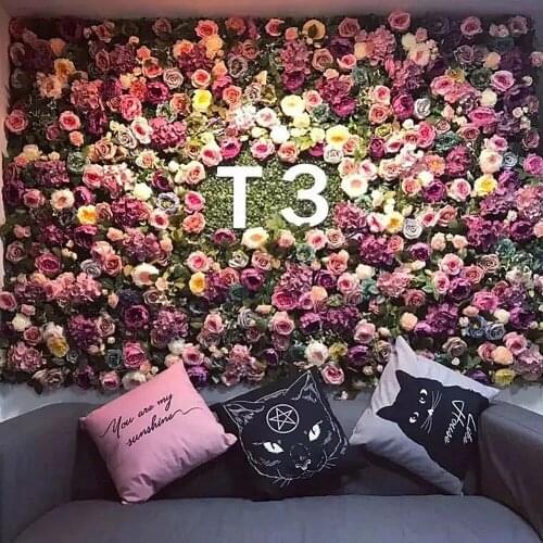 10pcs/lot Wedding 3D flower wall flower runner wedding Artificial silk rose peony wedding backdrop decoration 1A