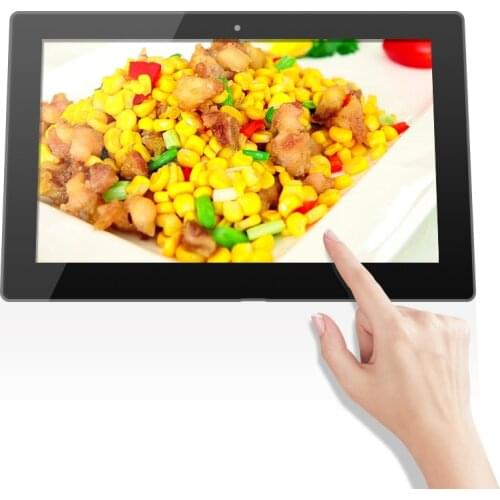 15.6" android touch screen monitor shopping mall kiosk tablet pc wall mount stand capacitive touch all in one pc with rj45