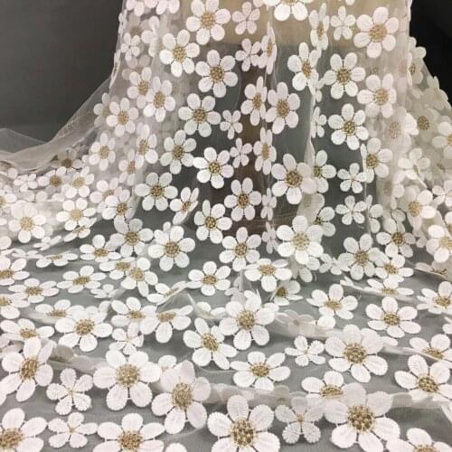 2017 Latest African French Net Lace Fabric Embroidery Mesh Tulle Lace Fabric High quality Nigerian Lace Womens Clothing Cloth