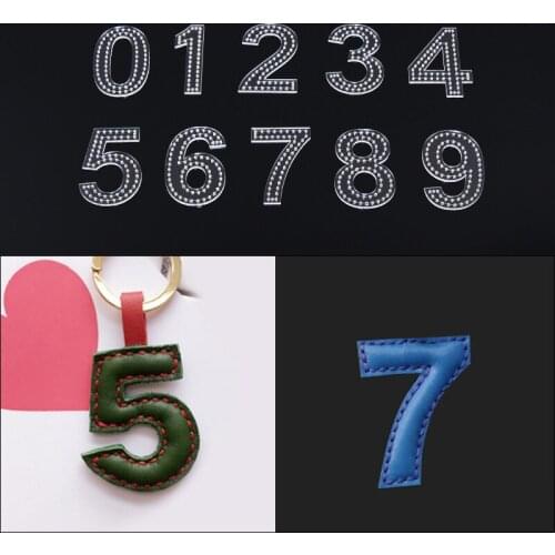 2019 New DIY leather craft digital Keychain pendant sewing pattern pvc template