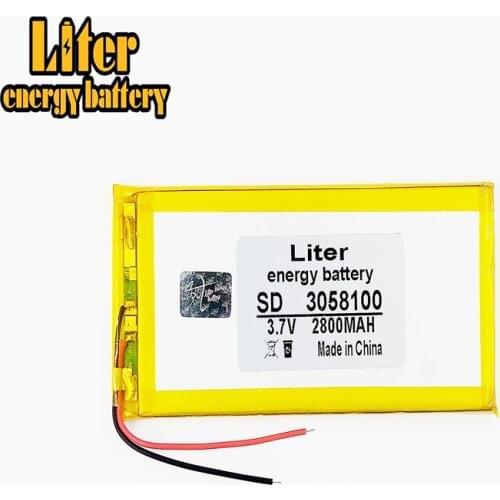 3.7V polymer lithium battery 3058100 MP5 GPS MP4 tablet built-in battery 2800MAH