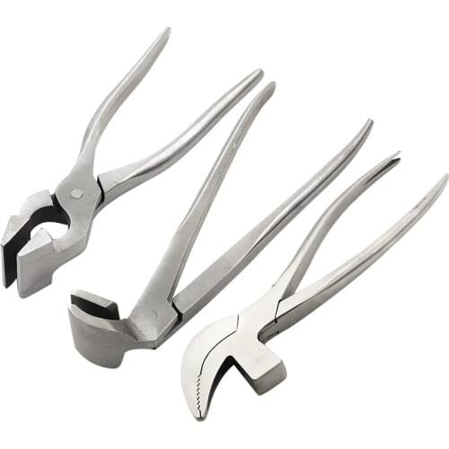 3 Types Flat Head and Bent-Mouth Plier Head, DIY Leather Edge Fixed Pliers, Leather Patchwork Repairing Pressing Tool Supplies