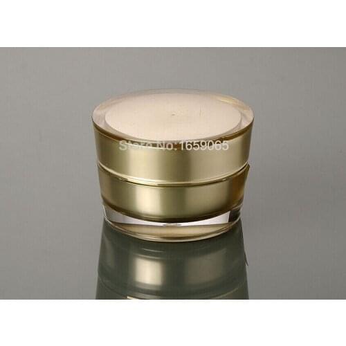 50G Gold acrylic cone- shape cream bottle,cosmetic container,,cream jar,Cosmetic Jar,Cosmetic mini portable refillable Packaging
