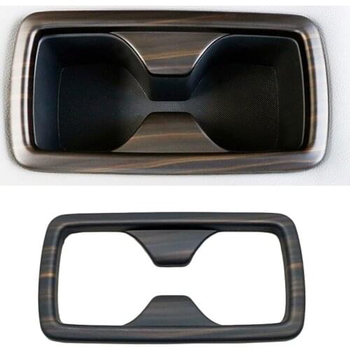 Car Cup Holder Modification Peach Wood Rear Seat Cup Frame Trim For Toyota RAV4 2020