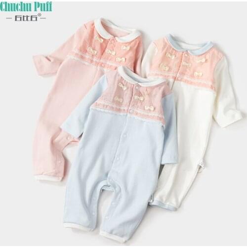 100% Cotton Newborn Clothes Baby Rompers Set Jumpsuit Girls Romper 2020 Summer Playsuit Outfits Long Sleeve Cotton Rompers