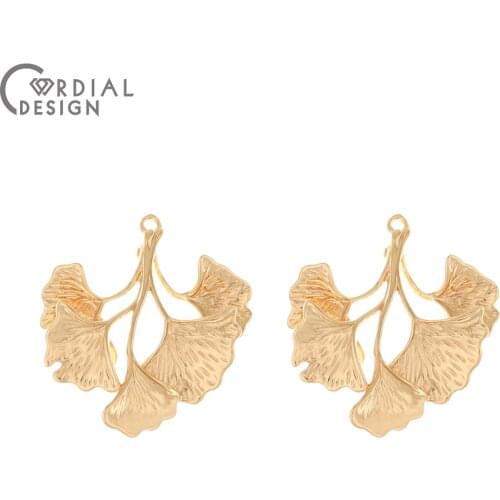 Cordial Design 50Pcs 23*25MM Jewelry Accessories/Hand Made/Charms/Leaf Shape/Copper/Earring Findings & Components/DIY Pendant