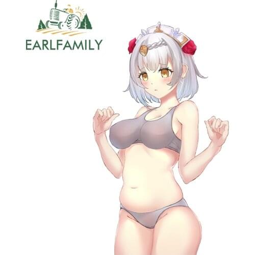 EARLFAMILY 13cm x 7.6cm for Sexy Genshin Impact Anime Car Stickers Waterproof Decal RV JDM Funny Vinyl Car Wrap Decoration
