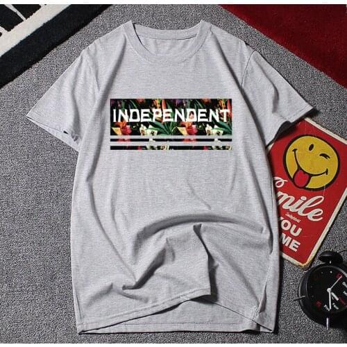 Summer Mens Fashion Trend Cotton Round Neck Letter Pattern Printing Loose Casual Fat Size T-shirt