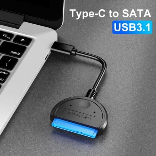 USB 3.1 Type-C to SATA 3.0 cable USB-C Type C to Serial ATA III 7 + 15 22Pin converter for Macbook SmartPhone 2.5 "HDD SSD