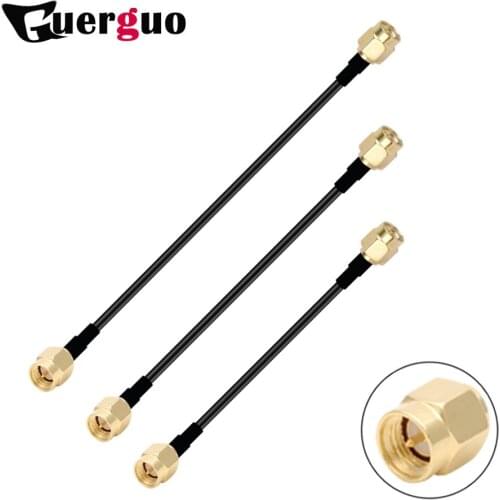 1pc RP SMA Male to SMA Male/Female Nut Bulkhead Extension Coax Jumper Pigtail WIFI Router Antenna RF Coaxial RG316 RG174 Cable