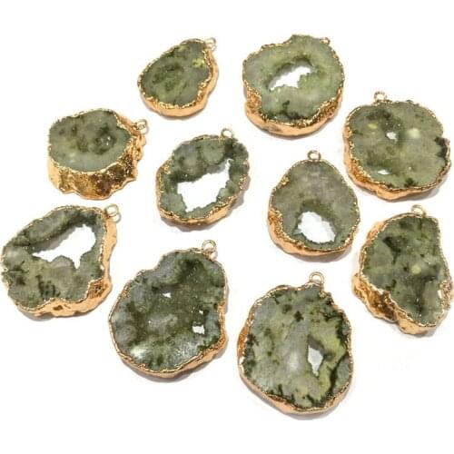 Natural stone pendant irregular shape Exquisite accessories DIY for Necklace or Jewelry Making Reiki Healing Jewellery Gift