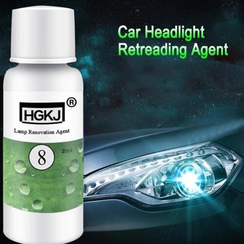 HGKJ-8 Car Repair Renewal Kit Headlight Repair Liquid Scratch Car Brightener Remoer Renovation Cleaning Agent Lamp Restorat Y8V6