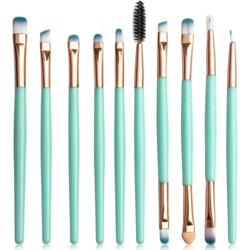 10Pcs Makeup Brushes Set Powder Eye Shadow Blending Eyeliner Eyelash Eyebrow Women Beauty Make up brushes Pincel Maquiagem