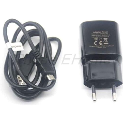 New Original Poptel P9000 MAX USB Power Adapter 5V2A Charger EU Plug Travel Switching Power Supply+ Usb Cable Data Line