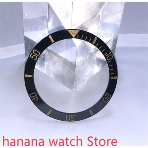 BLIGER brand new high-quality 38mm yellow rotating glass bezel, suitable for 40mm mens watch with automatic winding