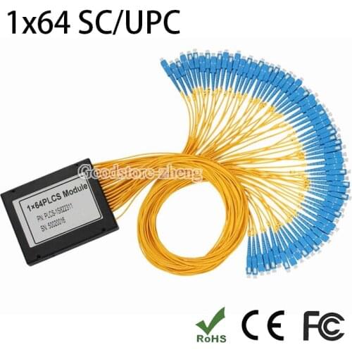 SC/UPC 1*64 PLC Fiber Optical Splitter SC/FC/ST/LC Connector PLC Splitter SC UPC
