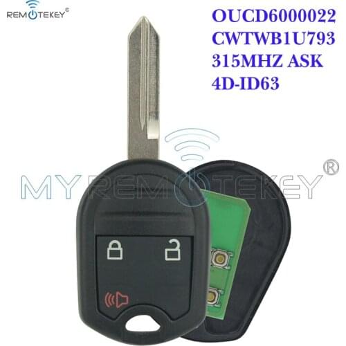 Remtekey CWTWB1U793 Remote key 3 button 315Mhz with 4D63 80bit chip for Ford F-150 F-250 F-350 F-450 F-550 2012 2013