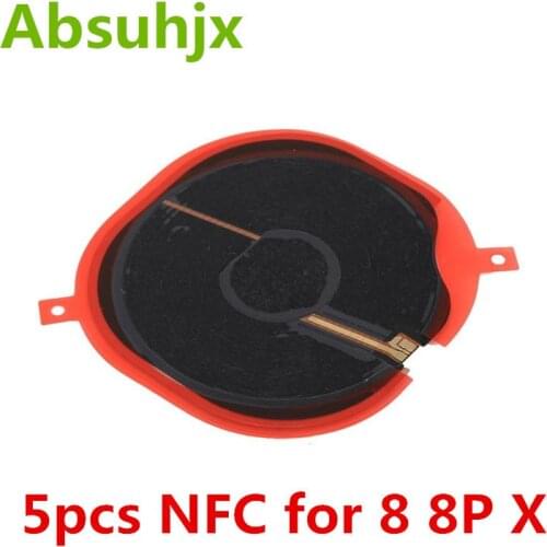 Absuhjx 5pcs Wireless NFC Flex Cable for iPhone 8 Plus X 8P Charging Coil Charge Antenna Repair Parts