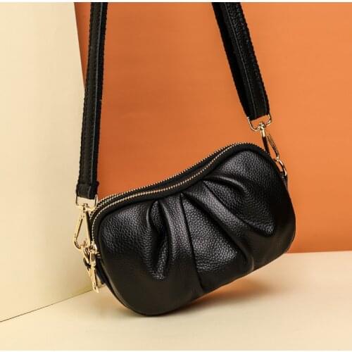 Women Handbag Luxury 100% genuine leather Messenger Bag Soft Cowhide Shoulder Bag Fashion Ladies Crossbody Multilayer Bag Female
