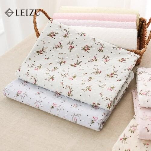 Summer Childrens Clothes Fabric Thin And Soft Cotton Jacquard Fabric Floral Print By Half Yard TJ3468
